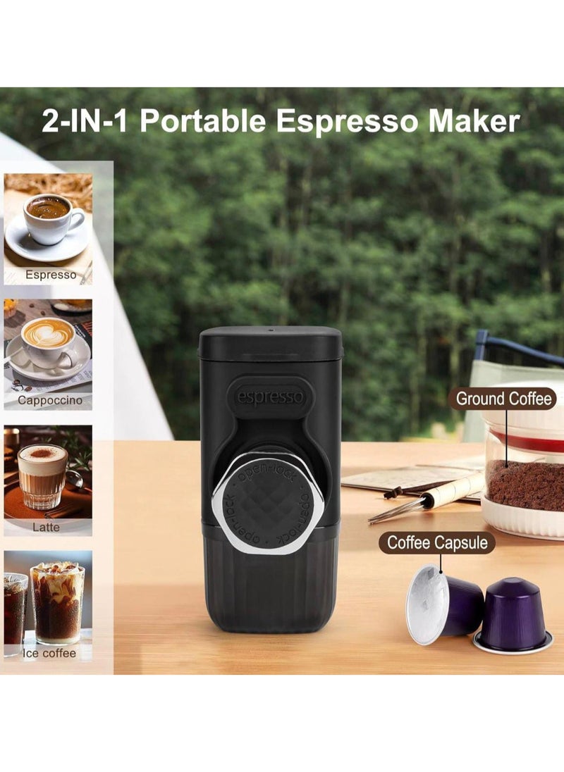 Generic Mini Portable Espresso Coffee Maker, 18 Bar Manual Coffee Machine for Travel, Camping, Outdoor, and Home  Small Handheld Coffee Brewer for Fresh Espresso Anywhere  - Image 3