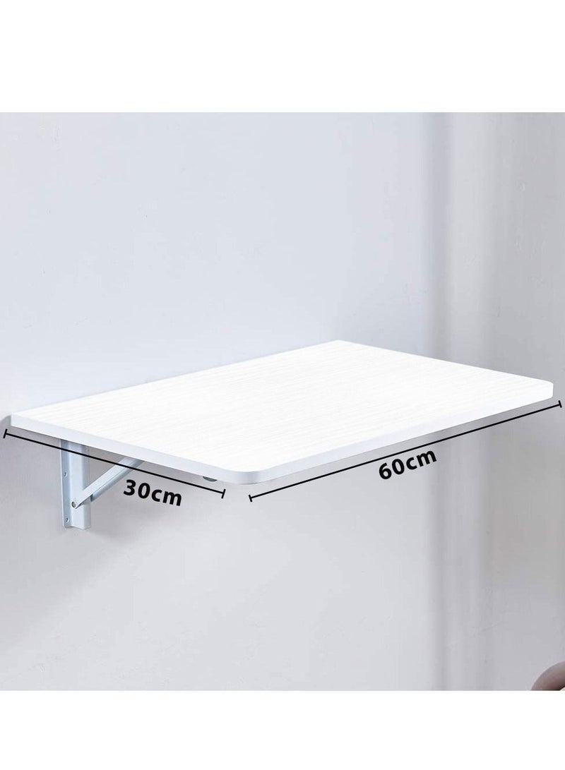 MARGOUN Folding Table Wall Mounted Computer Desk White 40*60 cm - Image 4