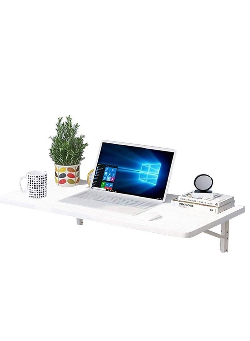 MARGOUN Folding Table Wall Mounted Computer Desk White 40*60 cm - Image 1