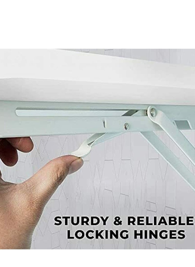 MARGOUN Folding Table Wall Mounted Computer Desk White 40*60 cm - Image 4