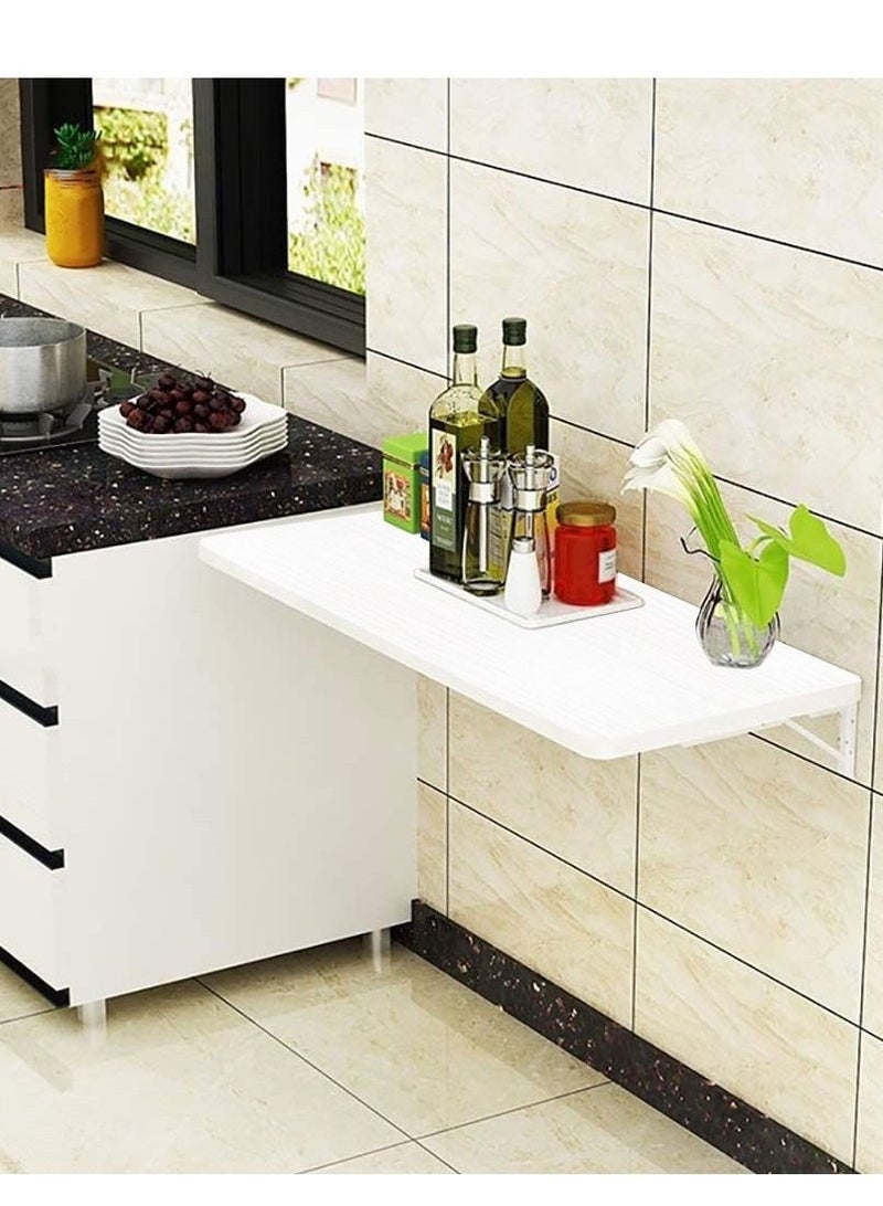 MARGOUN Folding Table Wall Mounted Computer Desk White 40*60 cm - Image 5