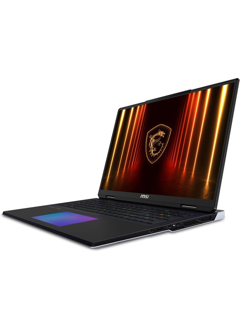 Titan 18 Gaming Laptop With 18 Inch UHD+ (3840x2400) Display,Intel Core Ultra 9-275HX Processor/64GB RAM DDR5/6TB SSD/24GB Nvidia GeForce RTX 5090 Graphics/Windows 11 Pro/ English/Arabic Black