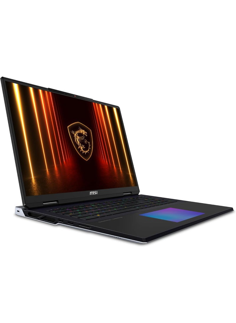 Titan 18 Gaming Laptop With 18 Inch UHD+ (3840x2400) Display,Intel Core Ultra 9-275HX Processor/64GB RAM DDR5/6TB SSD/24GB Nvidia GeForce RTX 5090 Graphics/Windows 11 Pro/ English/Arabic Black