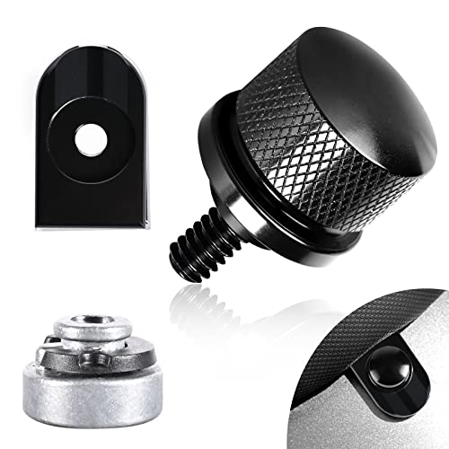 Hutexico Street Glide Sportster Rear Fender Seat Bolt Nut Tab Mount Knob Cover for Harley, Motorcycle Knurled Seat Screws Kit for Dyna Softail Road Glide Street CVO Iron 883 1996-2023 - Image 1