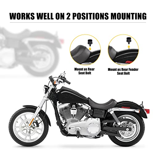 Hutexico Street Glide Sportster Rear Fender Seat Bolt Nut Tab Mount Knob Cover for Harley, Motorcycle Knurled Seat Screws Kit for Dyna Softail Road Glide Street CVO Iron 883 1996-2023 - Image 2