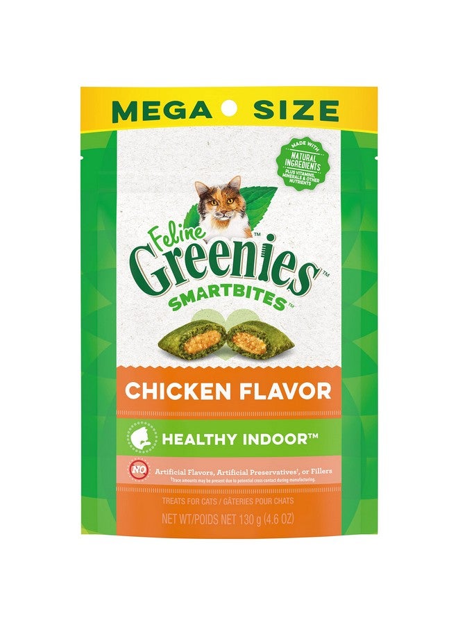 Greenies Feline Smartbites Healthy Indoor Natural Treats for Cats, Chicken Flavor, 4.6 oz. Pouch - Image 1