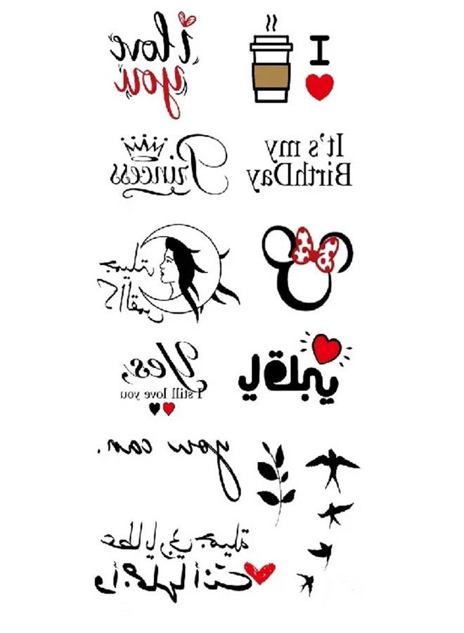 Glow Temporary Tattoos for Kids Waterproof Tattoo Sticker Glow Mixed Style Cartoon Tattoo Waterproof