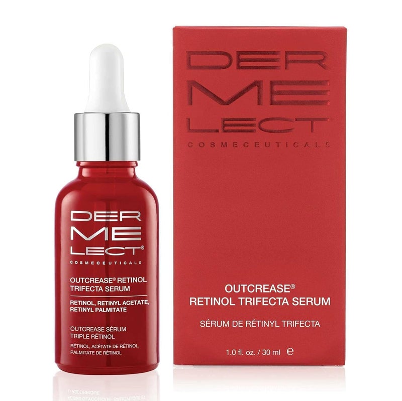 Dermelect Cosmeceuticals Outcrease Retinol Trifecta Serum for Face Anti Aging Serum, 3 types of Retinol, Vitamin E Hydrating & Smoothing Treatment for Pores, Sun Damage Fine Lines & Wrinkles 1.0 fl oz - Image 1