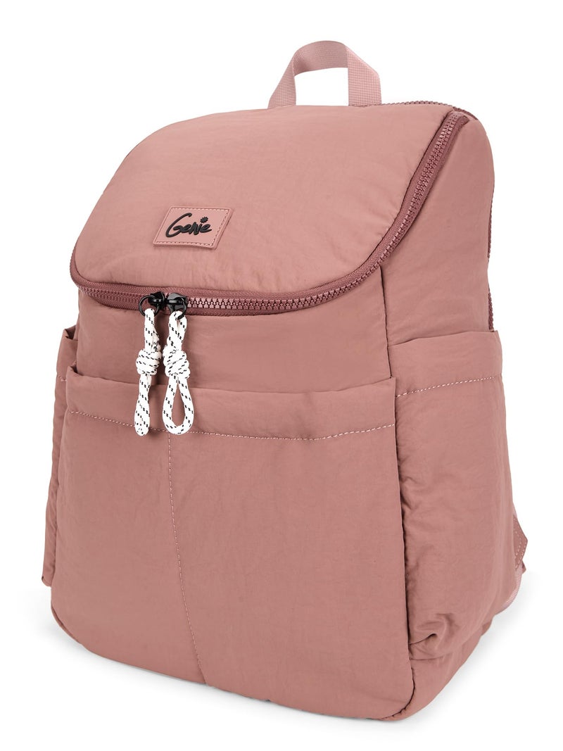 Genie Plushpack Casual Backpack For Girls |15 Inch-27 Litres With 2 Compartments with Laptop, Multiple Pockets, Trolley Sleeve And Organizer |Best For Laptop, Makeup & College/Work Must-Haves - Red - Image 1
