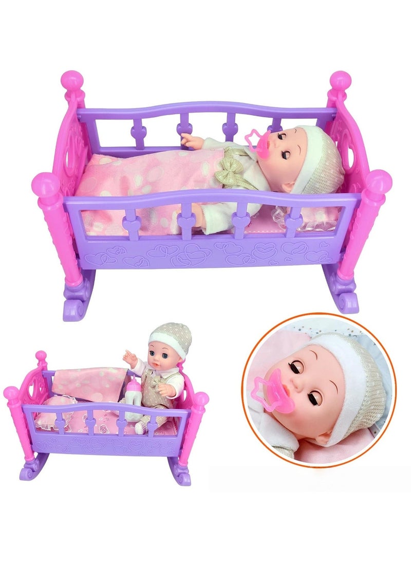 Baby bed, baby cradle, dollhouse furniture - Image 2