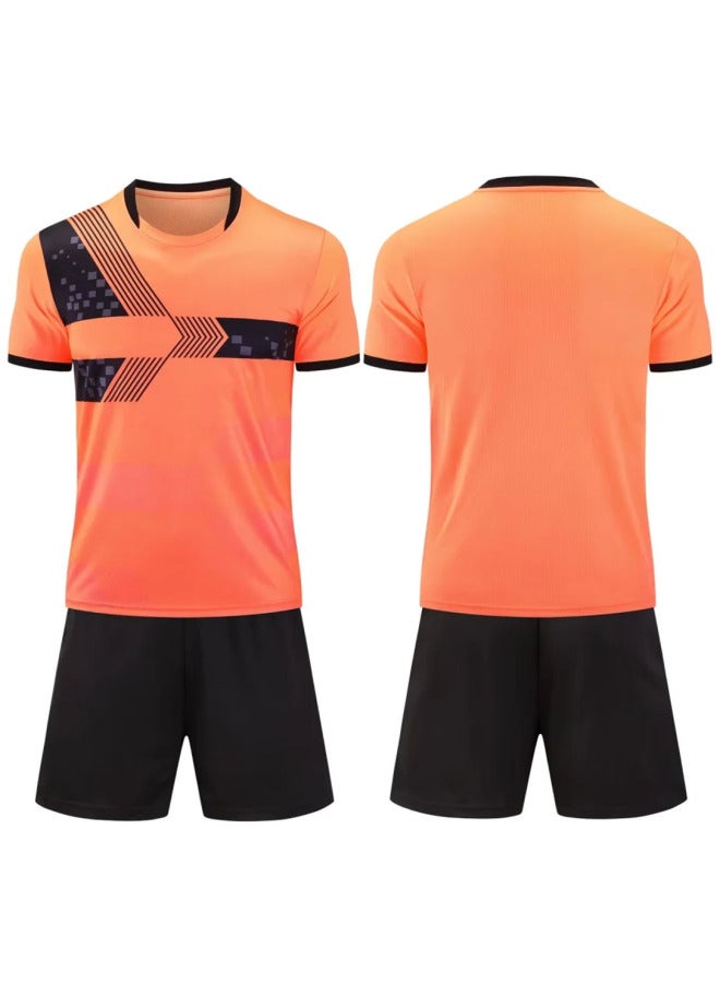 Summer Children's Quick-Dry Breathable Mesh Football Training Jersey - T8 Orange