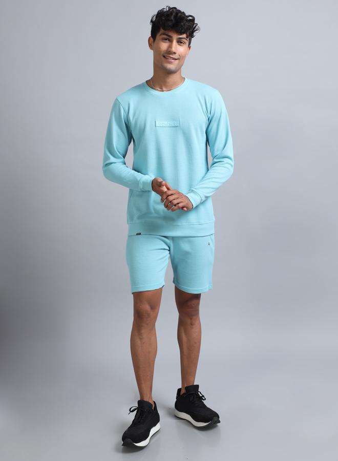 Bushirt Bushirt Textured Round Neck T-Shirt and Shorts Co-Ords - Image 1