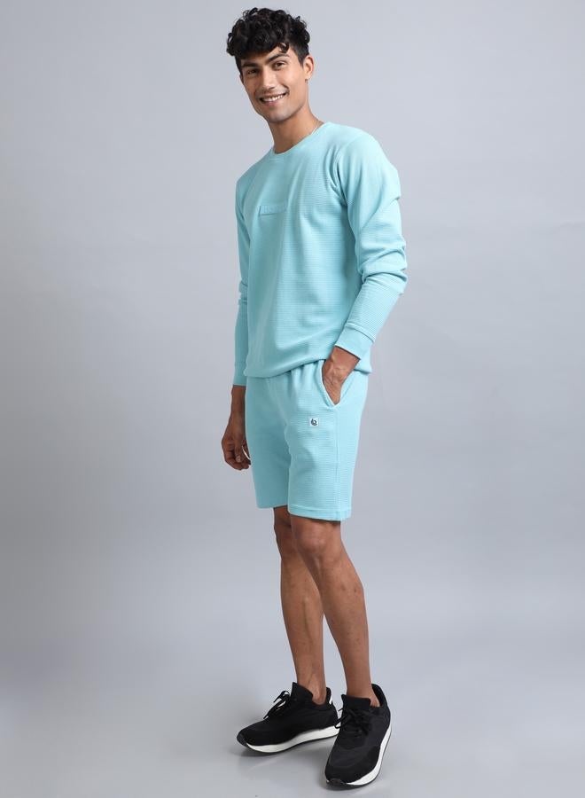 Bushirt Bushirt Textured Round Neck T-Shirt and Shorts Co-Ords - Image 2