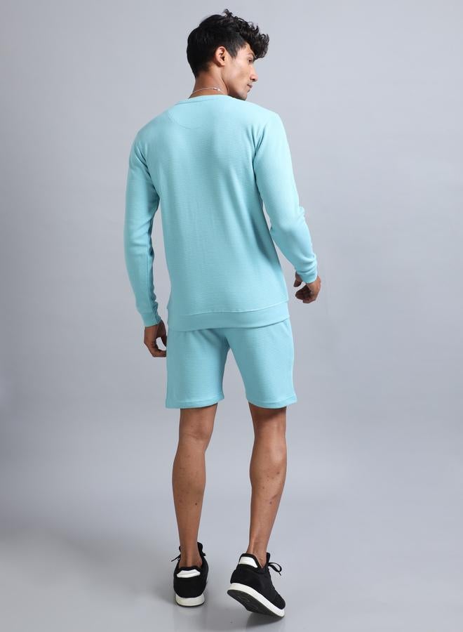 Bushirt Bushirt Textured Round Neck T-Shirt and Shorts Co-Ords - Image 4