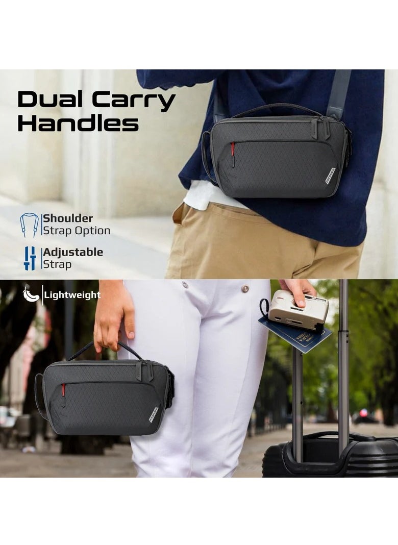 PROMATE Promate Versatile Handbag, Ripstop Nylon Fabric, Includes Leather Magnetic Case and Serpentine Pocket  - Image 3