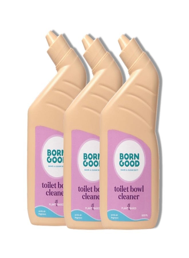 Born Good Natural Toilet Bowl Cleaner | 500mlx3 | Arctic Air Fragrance | No Toxic Fumes | Elimimates Yellow Stains Limescale & Germs | Plant-Based, Biodegradable, Non-Toxic, Eco-Friendly, Organic - Image 1