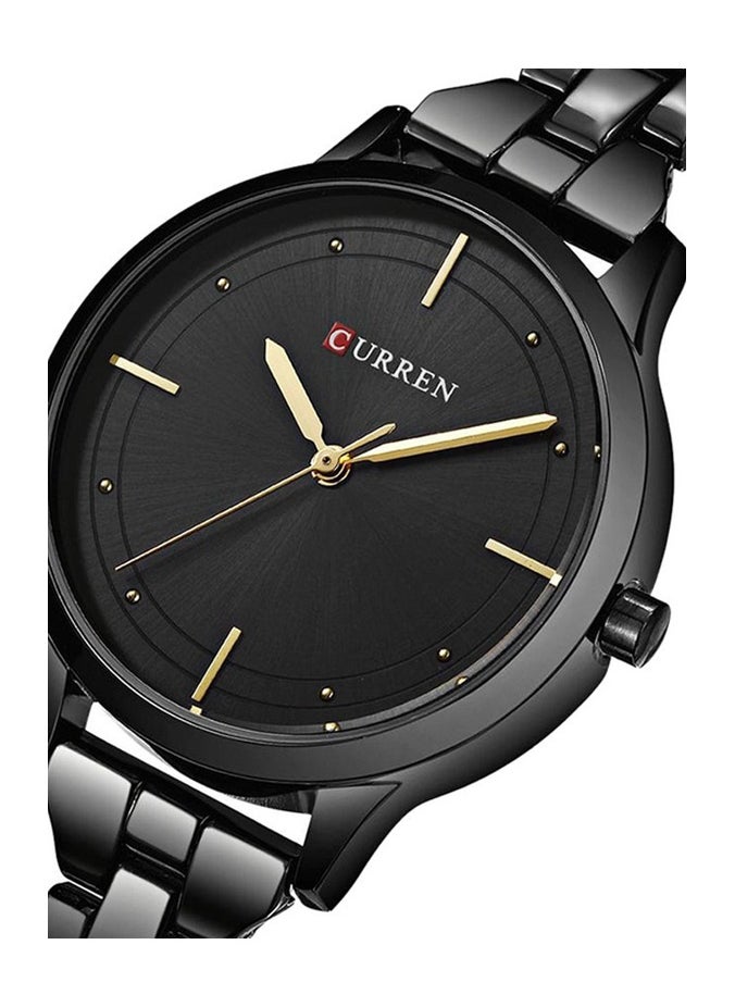 CURREN - Curren 9019 Women's Water Resistant Alloy Analog Watch-30mm (Black) - Image 1