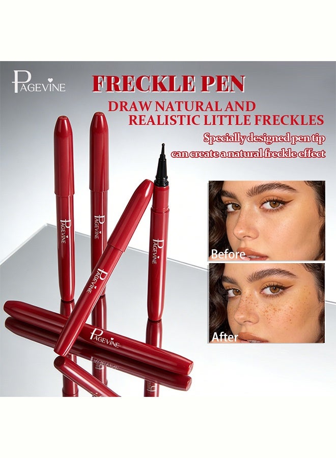 PAGE VINE Berry Freckle Pen, Ultra Fine Tip Long-Lasting Waterproof Natural-Looking Sun-Kissed Freckle Makeup Pen,#02 Medium - Image 3
