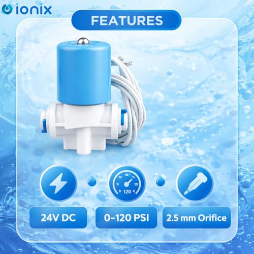 IONIX 24 v DC 100% copper Armature Solenoid Valve with connectors | Solenoid Valve 24v | Water Flow Control for All Type of RO Water Purifiers Pack 01 - Image 4