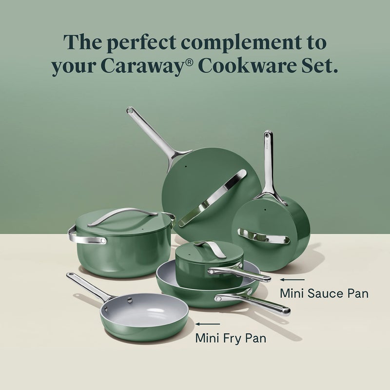 Caraway Nonstick Ceramic Mini Fry Pan (1.05 qt, 8") - Non Toxic, PTFE & PFOA Free - Oven Safe & Compatible with All Stovetops (Gas, Electric & Induction) - Sage - Image 3