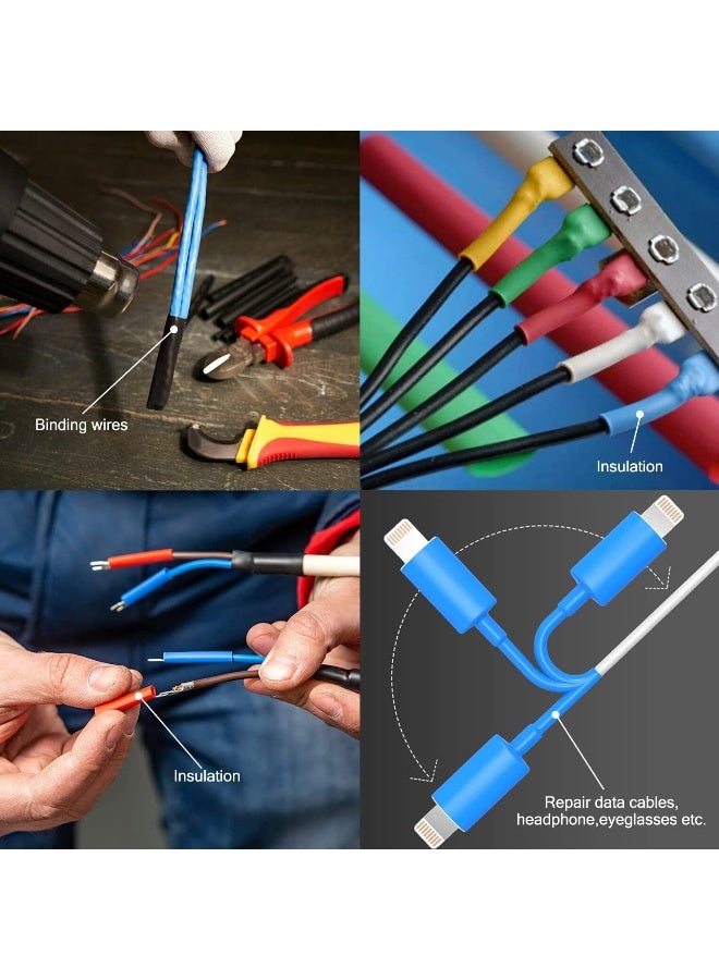 Chanzon 3:1 Ratio 5/16" (7.9mm) Heat Shrink Tubing - Marine Grade Waterproof Adhesive Lined - 8Ft Roll (2.5M Total Length) Red Polyolefin Sleeving Wrap Shrinking 3 to 1 Ratio 1pcs