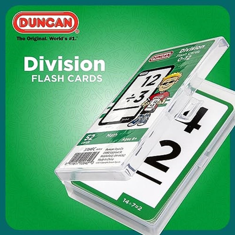 Duncan Flash Cards- Division  Green & White  (3704FC)  Medium - Image 2