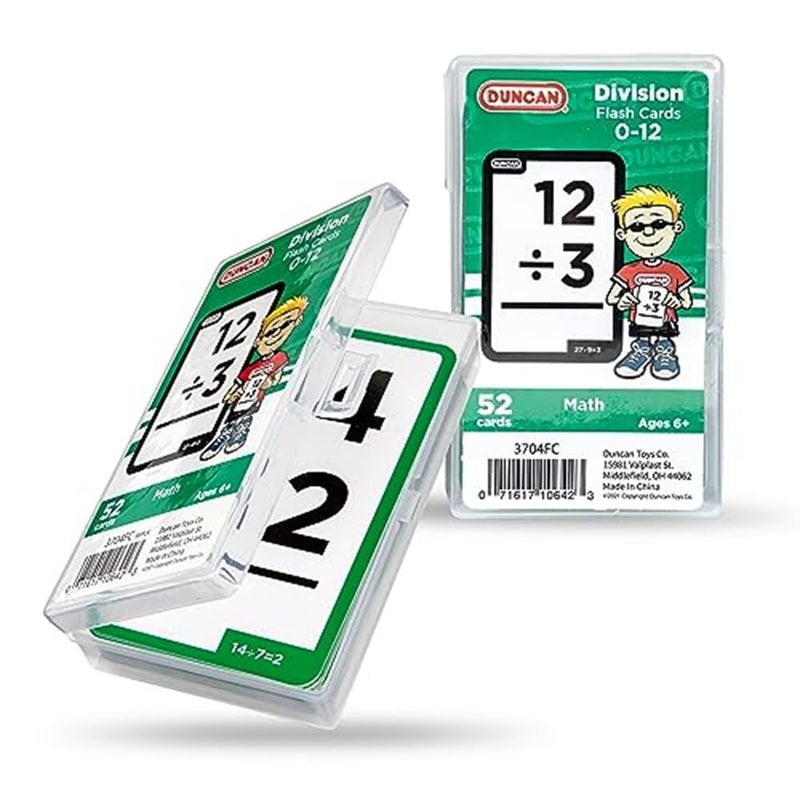 Duncan Flash Cards- Division  Green & White  (3704FC)  Medium - Image 1