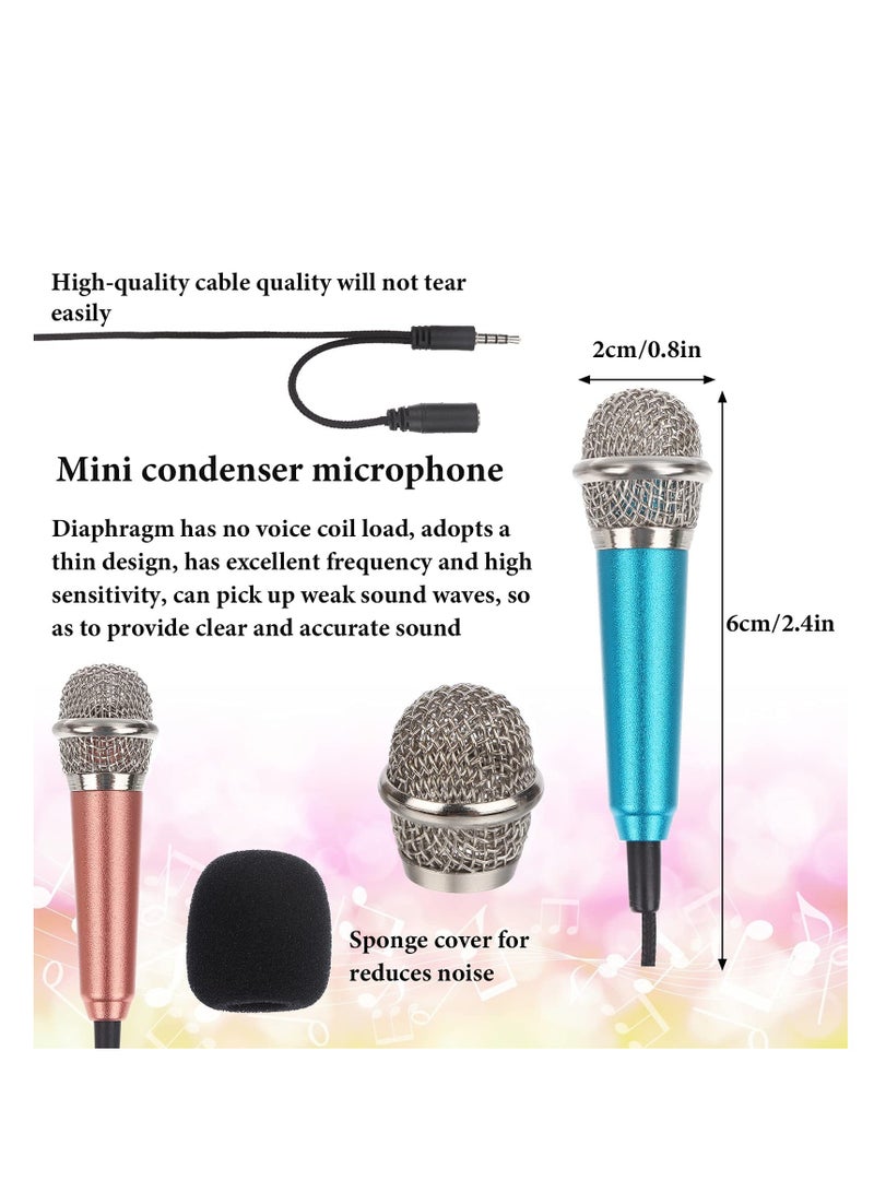 Excefore Mini Microphone Karaoke Tiny Singing Mic Equipment for Voice Recording Interviews Speeches 3.5mm Audio Connector Suitable for Laptop Cellphone Phone Ages 3+ 5PCS  - Image 2