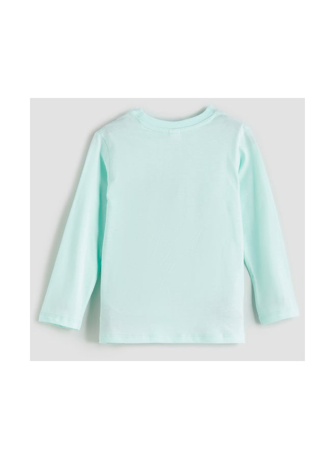 LC WAIKIKI Crew Neck Printed Girls' Pyjama Set - Image 4