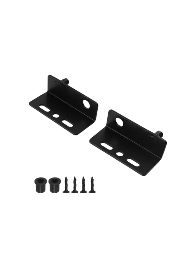 S-TOP 12Pcs Pivot Hinges 1.57" Concealed Hinges Heavy Duty Iron Hardware for Wood Door Furniture Cabinet Drawer (for 8mm Hole Black) - Image 4