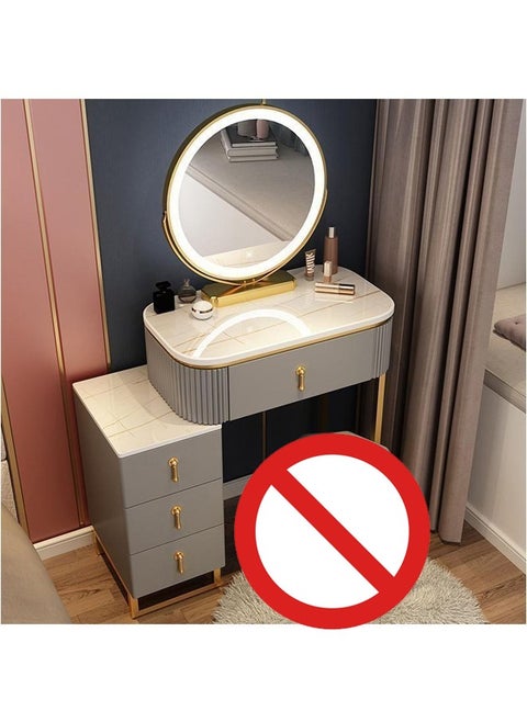 Makeup Vanity Table Dressing Table Flip Mirror With Drawers 70 CM