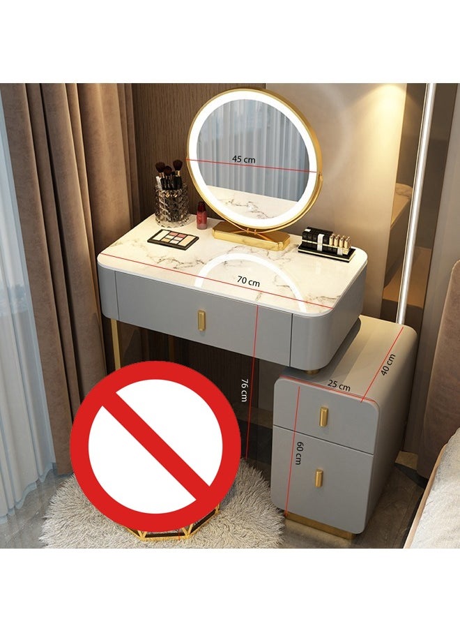 Makeup Vanity Table Dressing Table Flip Mirror With Drawers 70 CM