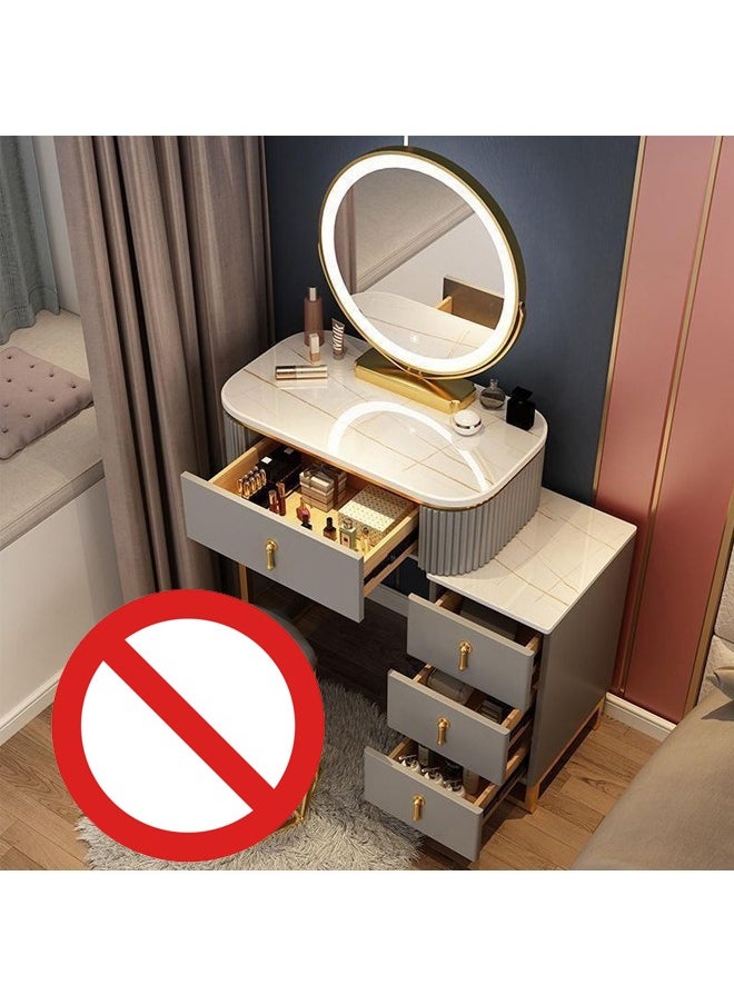 Makeup Vanity Table Dressing Table Flip Mirror With Drawers 70 CM