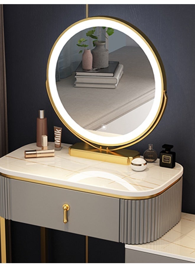 Makeup Vanity Table Dressing Table Flip Mirror With Drawers 70 CM