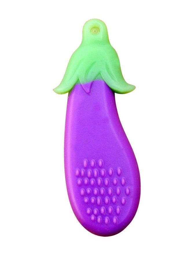 The Little Lookers Combo Silicone Fruit Shape Teether For Baby Toddlers Infants Children (Pack Of 2) (Corn & Brinjal)  - Image 5