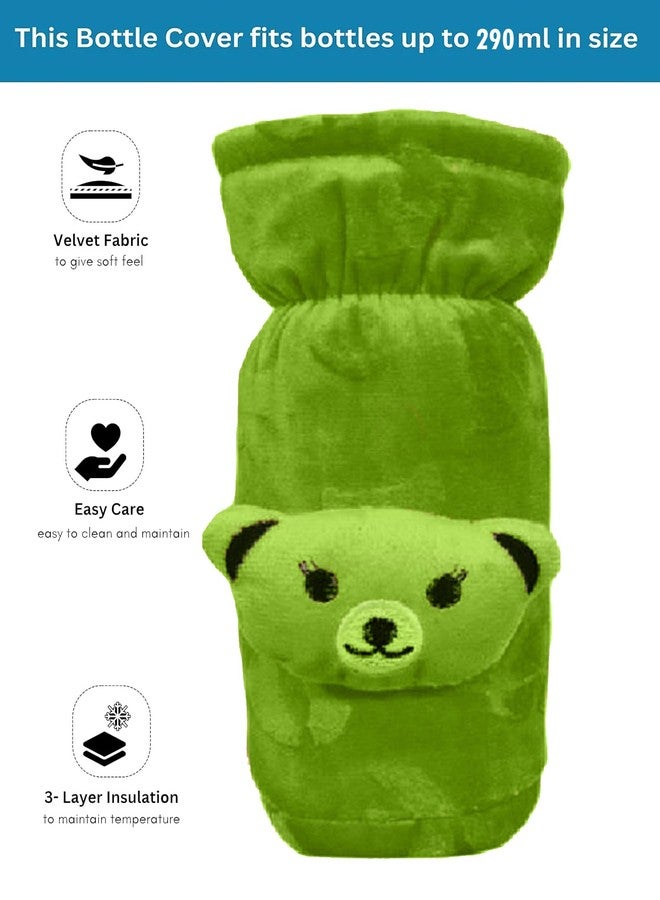 Alya New Born Baby Nursing Feeding Bottle Cover with Soft Stretchable Velvet Attractive Cartoon Design I Baby Milk Feeder Bottle Cover 150 ML-200 ML (0-2 Years) (Pack of 3 (Multi-Design)) - Image 3