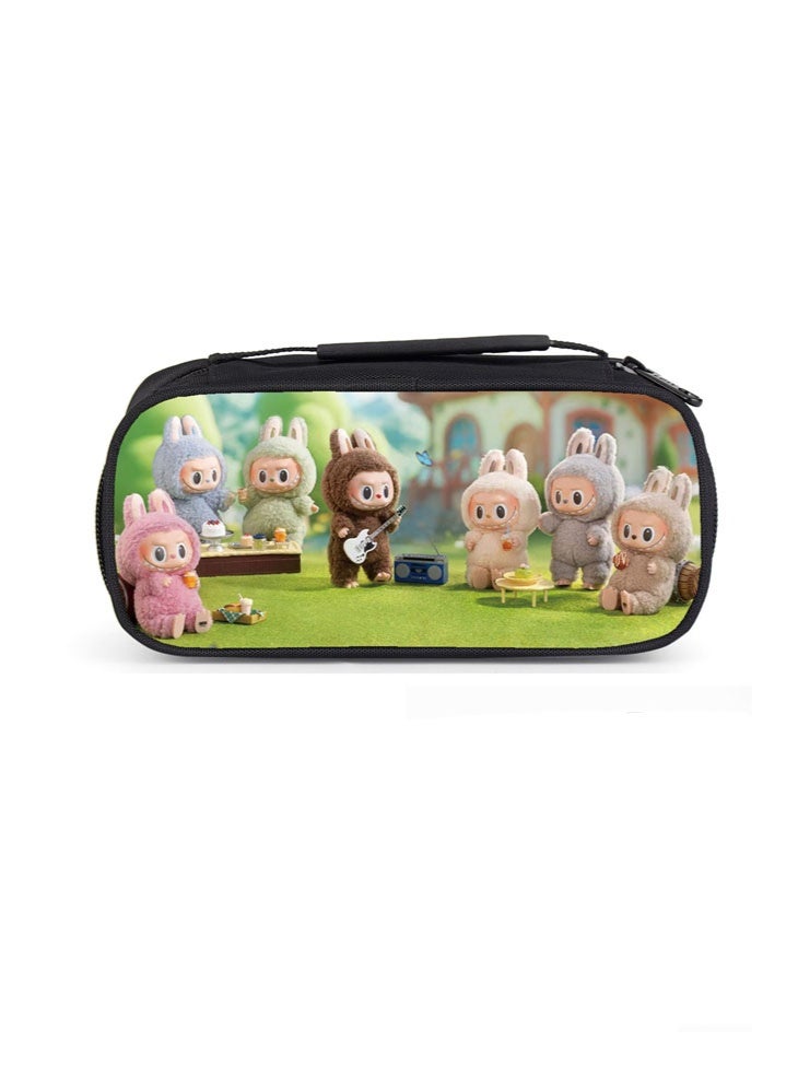 LABUBU LABUBU pencil case, high-value, large-capacity primary school student cartoon pencil case, stationery bag - Image 1
