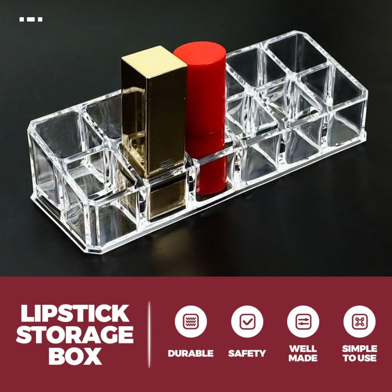 FUOYLOO Lipstick Organizer Case 2pcs Double Layer 12-grid Cosmetic Organizer for Lipstick and Lipgloss Storage Display Holder Suitable for Makeup Vanity and Travel - Image 5