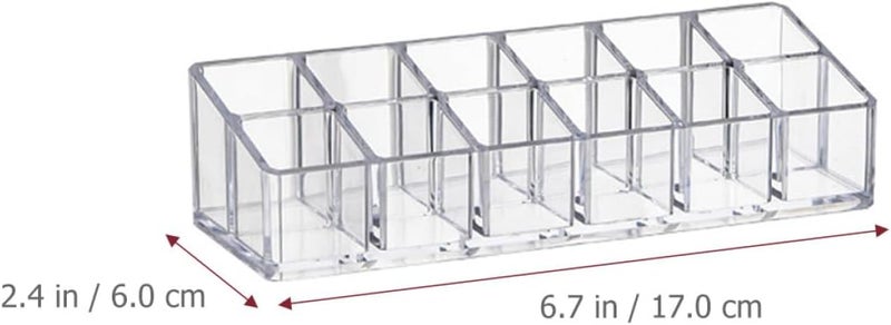 FUOYLOO Lipstick Organizer Case 2pcs Double Layer 12-grid Cosmetic Organizer for Lipstick and Lipgloss Storage Display Holder Suitable for Makeup Vanity and Travel - Image 2