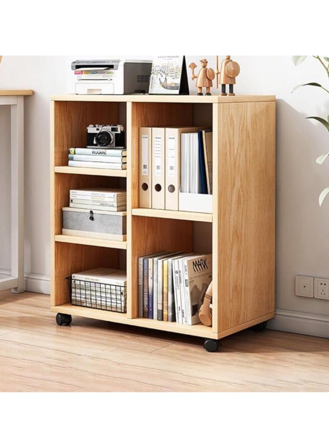 إكسبرت خزانة متحركة متعددة الوظائف لركن القهوة مع أرفف تخزين مفتوحة، مثالية لمكتب المنزل أو المطبخ لون بني - Image 2