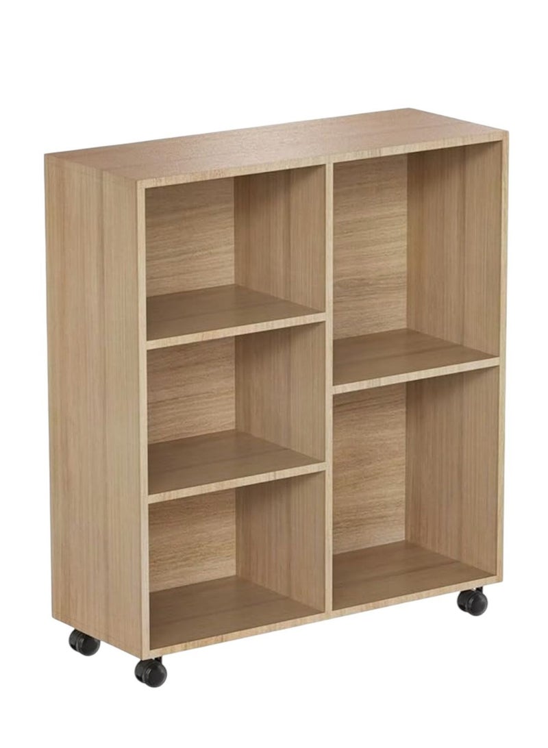 إكسبرت خزانة متحركة متعددة الوظائف لركن القهوة مع أرفف تخزين مفتوحة، مثالية لمكتب المنزل أو المطبخ لون بني - Image 5