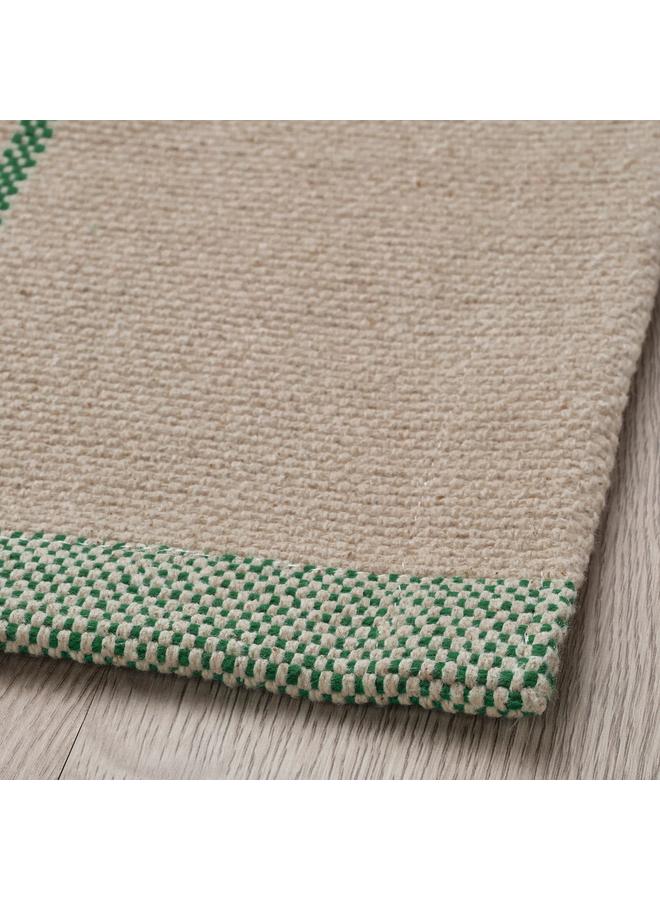 erorex Rug, flatwoven, off-white/green, 133x195 cm - Image 2