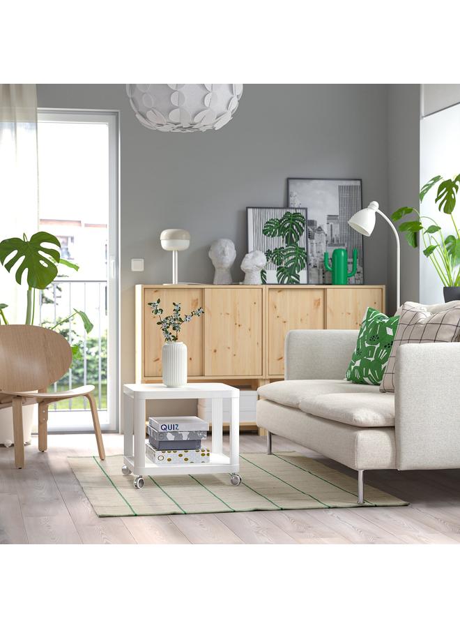 erorex Rug, flatwoven, off-white/green, 133x195 cm - Image 4