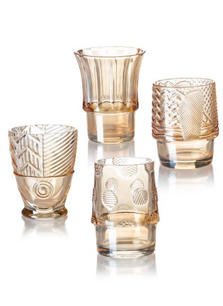 Set of 4 glass cups In a transparent honey color give it a More luster. Can be installed to form a fish model For easy preservation   Capacity 7.7 x 10 cm / 315 ml 8.2 x 10cm/265ml 8 x 10 cm / 208 - pzsku/Z27C303CBA854B7BCC3A1Z/45/_/1668432780/b440fb7f-af2d-4d00-98ac-5f5efa1ada38