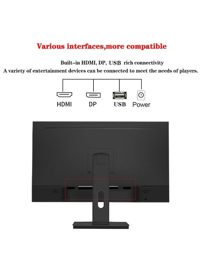 FlashHawk 23.8 inch IPS Flat Screen Gaming Monitor with Frameless Full HD (1920x1080) VA Display,165Hz Refresh Rate ,USB HDMI and DP Input Black - Image 2