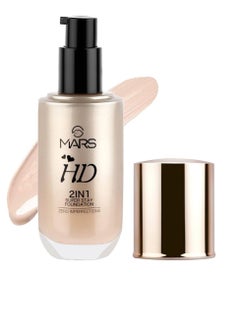 Mars Mars HD 2IN1 Super Stay Foundation Light Weight Waterproof F07 60ml  Shade 101 Ivory Pack of 1  - Image 4