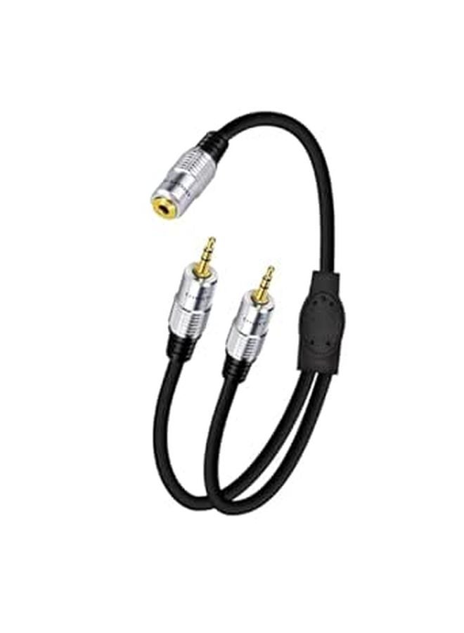 Heavy Duty 3.5mm Audio Splitter Cable for Sharing Music and Video on 2 Devices - Image 1