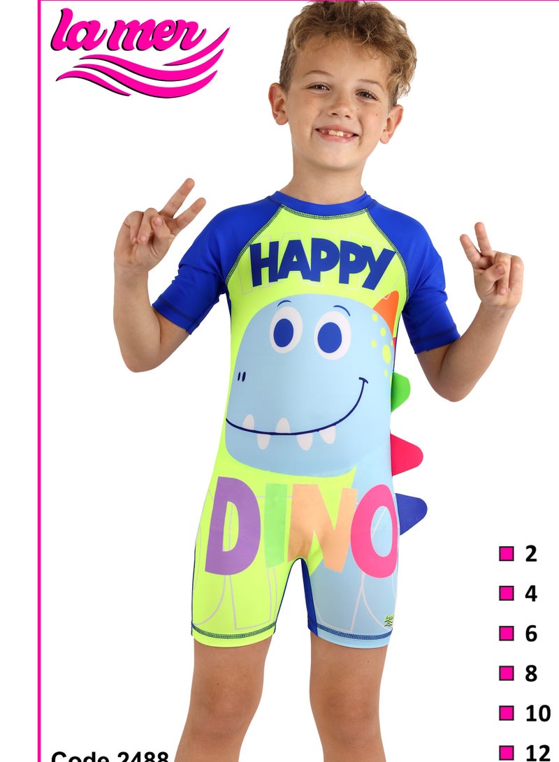 La Mer kids swimwear dino character high quility one piece - Image 2