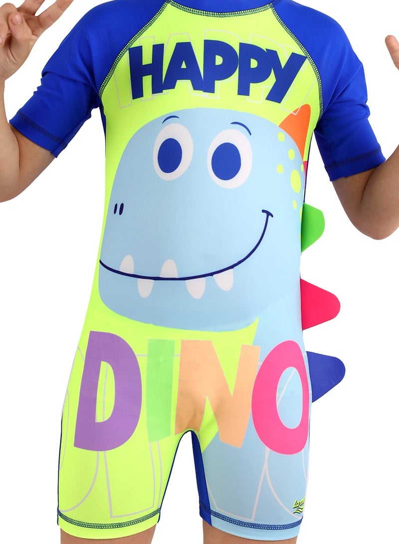 La Mer kids swimwear dino character high quility one piece - Image 3