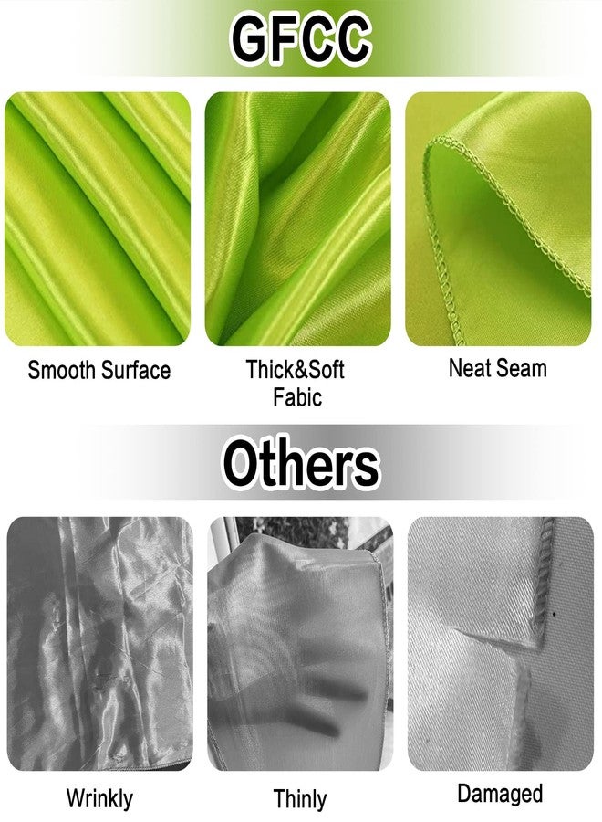 GFCC Apple Green Table Runner - Pack of 10 Satin Table Runners 12 x 108 Inches for Wedding Party Events Birthday Banquet Decoration - Image 2